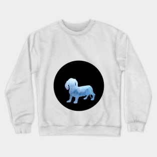 Dachshund - Ocean Blue Silhouette Crewneck Sweatshirt